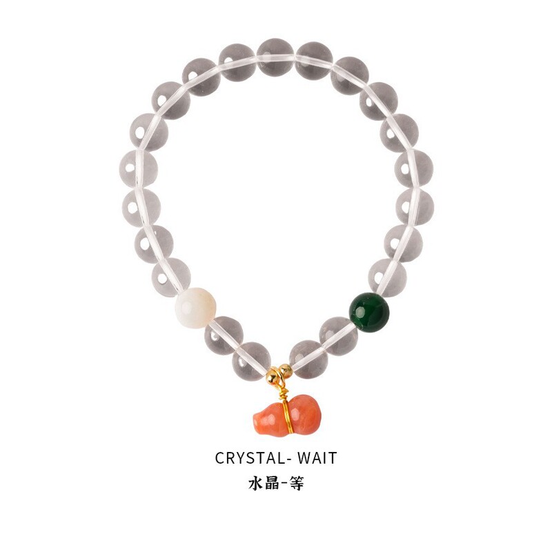 晗珞~猫眼石淡水珍珠玉髓手链新中式复古文玩手串休闲百搭手饰女|undefined