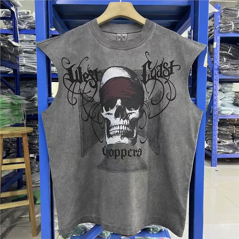 West Coast Choppers 26Ss 90S West Coast Motorcycle Vintage Skull Sleeveless Vest T-Shirt West Coast Choppers 26Ss 90S West Coast Motorcycle Vintage Skull Sleeveless Vest T-Shirt