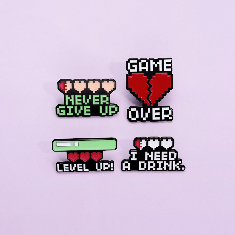 Cartoon Love Letter Pattern Mood Brooch Expression Social Power Badge Fun Pin Personality Accessories Brooch