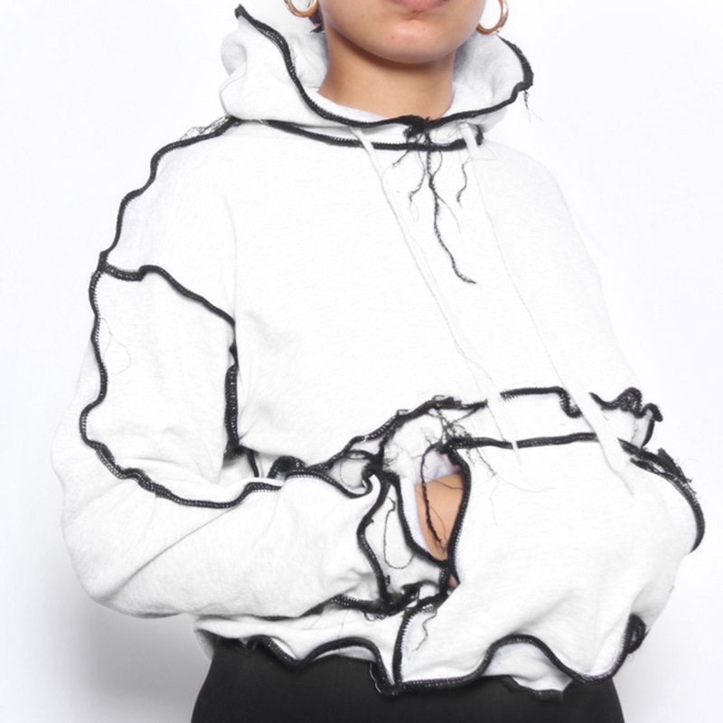 women s drawstring hood with pocket sweatershirt nihaostyles wholesale clothing NSXE80608