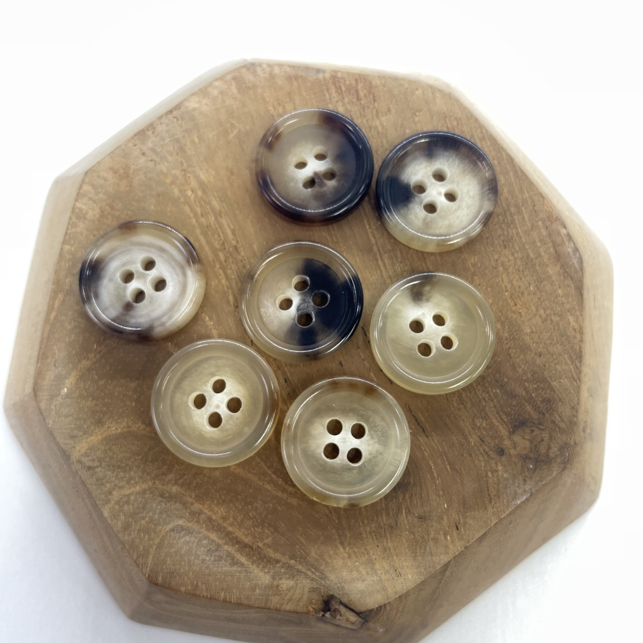 天然黄牛角2号色真牛角纽扣纯天然花纹琥珀色西装西服外套大衣