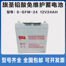 旗圣蓄电池6-GFM-24 12V24AH铅酸免维护UPS机房/应急太阳能光伏