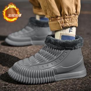 Cross-border 2024 New Men's Casual fleece-lined Cotton Shoes Outdoor Warm Snow Boots Men's Indoor Cotton Shoes Men's Large Size Shoes