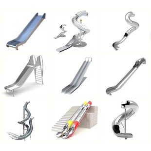 Internet Celebrity B&B Villa Translucent Rotating Slide Fire Escape Transport Slide Stainless Steel Spiral Slide