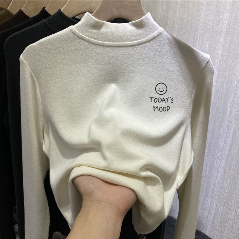 Midsize Children's Half-Height Collar Base Shirt, Fall/Winter Versatile 2022 New Stylish Long-Sleeve Warm Top Trend 0010