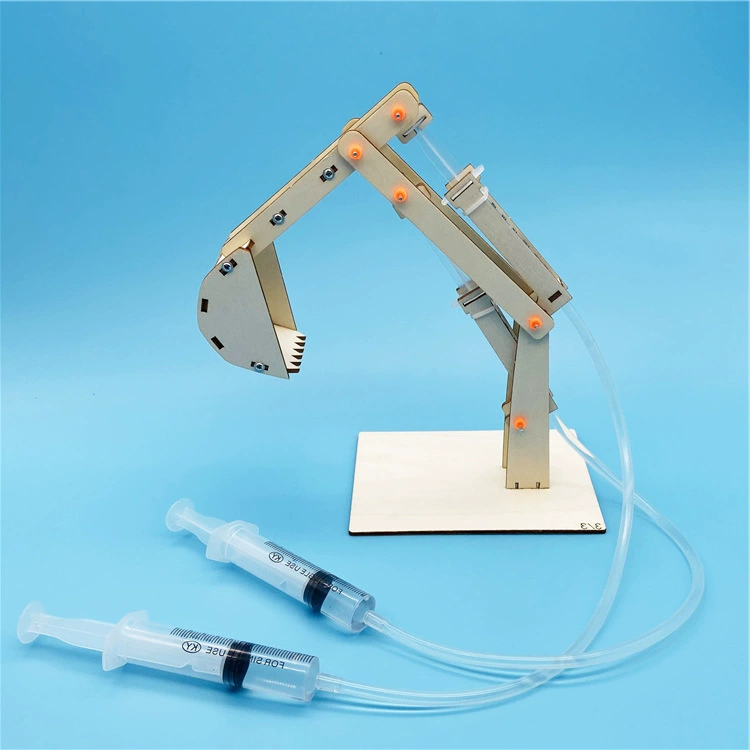 Stem, equipment for experiments for students, toy, hydraulic excavator, science and technology, physics, DIY