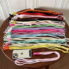 长款手机背带绳斜跨双股编织斜背挎绳ins风双头包包公仔挂绳手链
