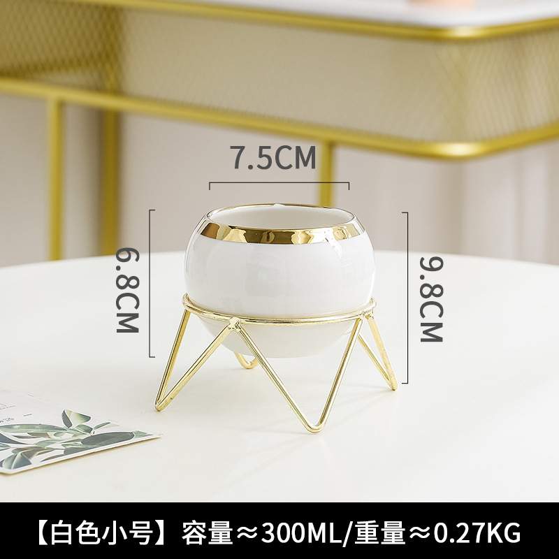 Creativo nórdico suculento maceta simulación flor verde planta cactus hierro cerámica maceta contenedores muebles para el hogar y la oficina