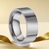Men's glossy ring stainless steel, 8mm