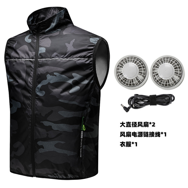 Transfronterizo de verano de refrigeración de aire acondicionado ropa chaleco Protección Laboral trabajo refrigeración ventilador ropa protección solar protección DE VERANO ropa de trabajo al aire libre