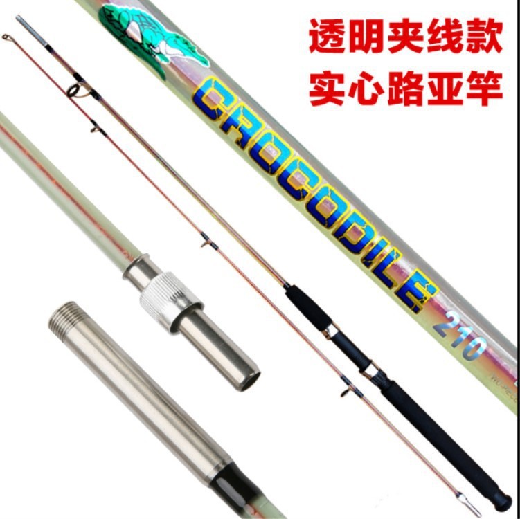 廠家批發魚竿玻璃鋼插接竿實心路亞竿實心插節杆 絲扣接口平接口