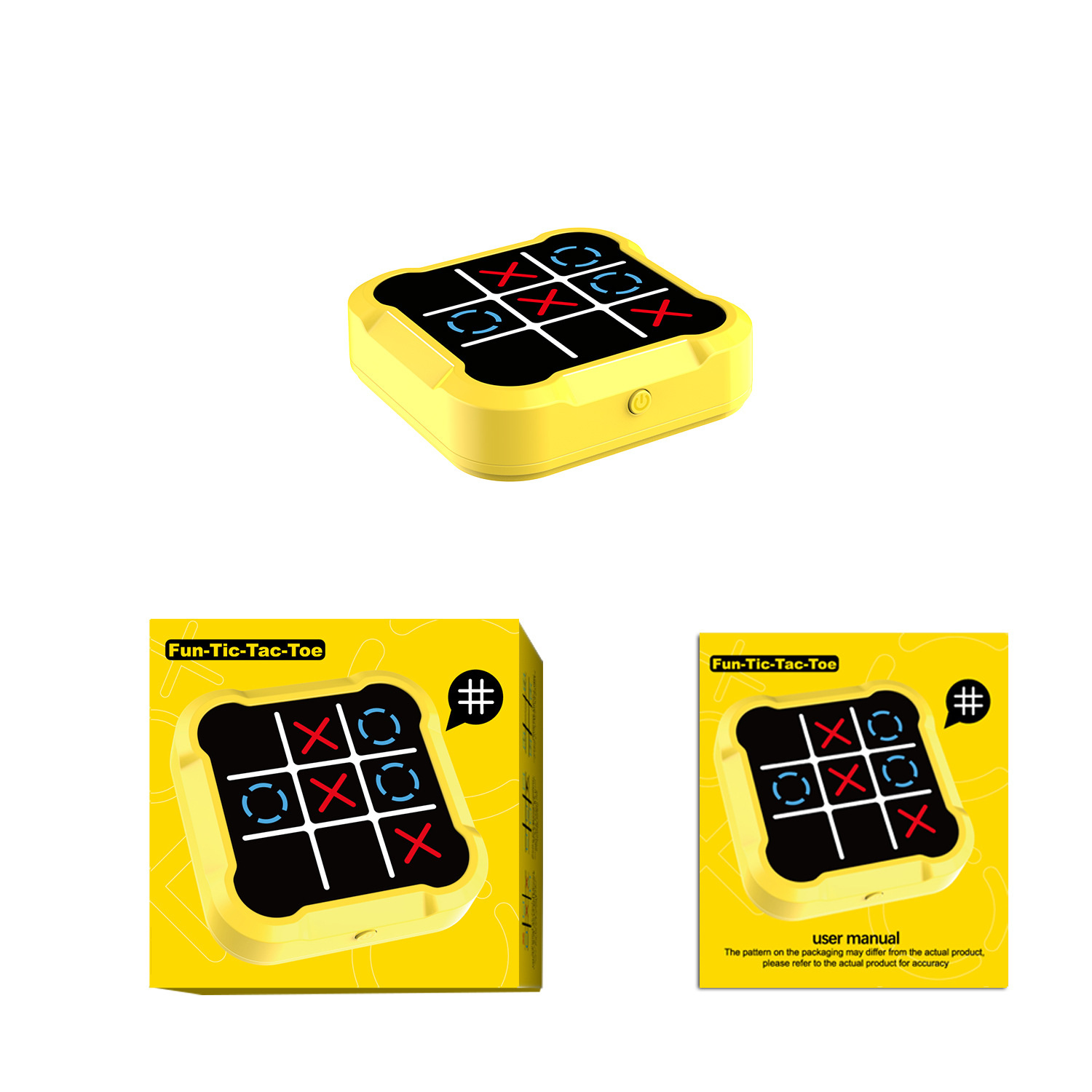 Transfronterizo Amazon Tic Tac Tac Toe Game Disco de juegos de rompecabezas de escritorio portátil Juguetes electrónicos interactivos para padres e hijos para niños