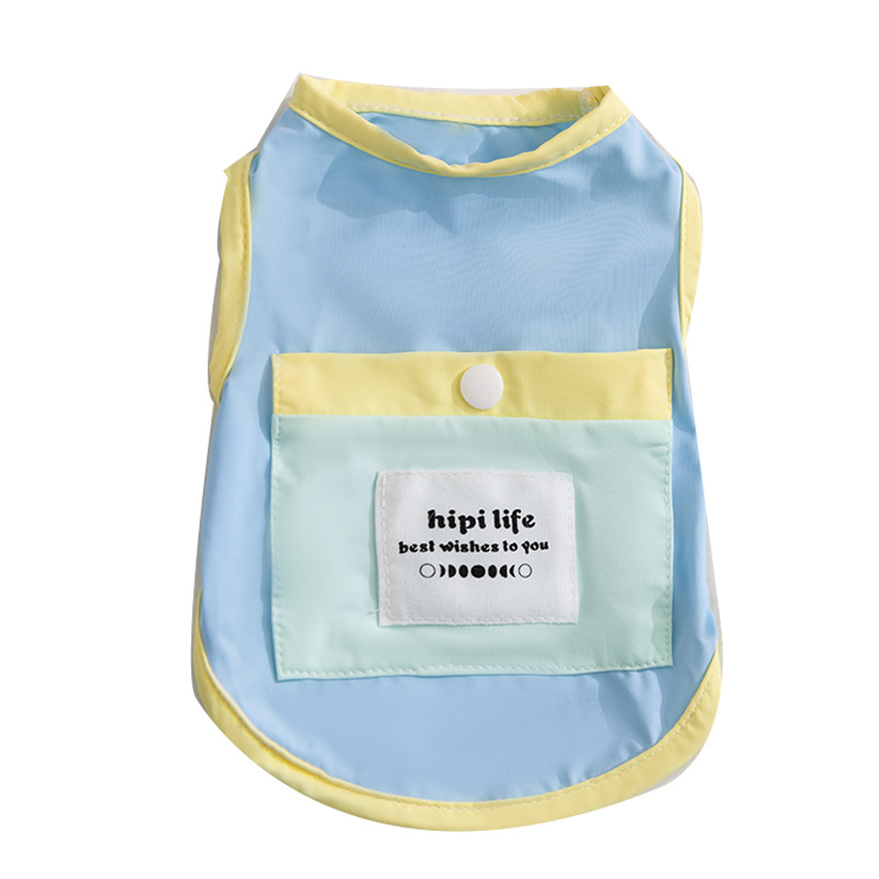 Perros de primavera y verano Perros pequeños y medianos Estilo casual Ropa a prueba de ropa Chaleco a juego de colores al aire libre Ropa fresca para gatos Ropa para perros