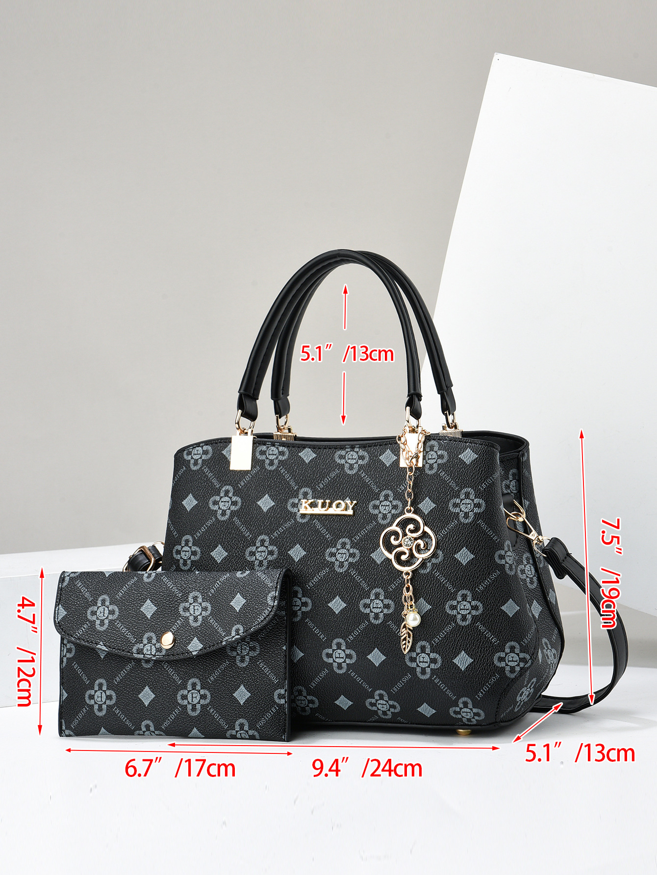 Femmes Grande Faux Cuir Impression Vêtement De Rue Carré Fermeture Éclair Sac À Main display picture 35