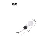 厂家直供铝合金锌合金酒瓶塞创意定 制圆片贴片滴胶配件红酒塞