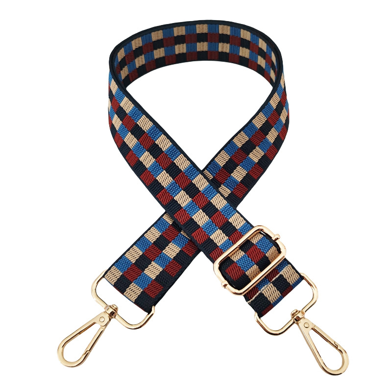 Polyester Plaid Bag Strap display picture 4