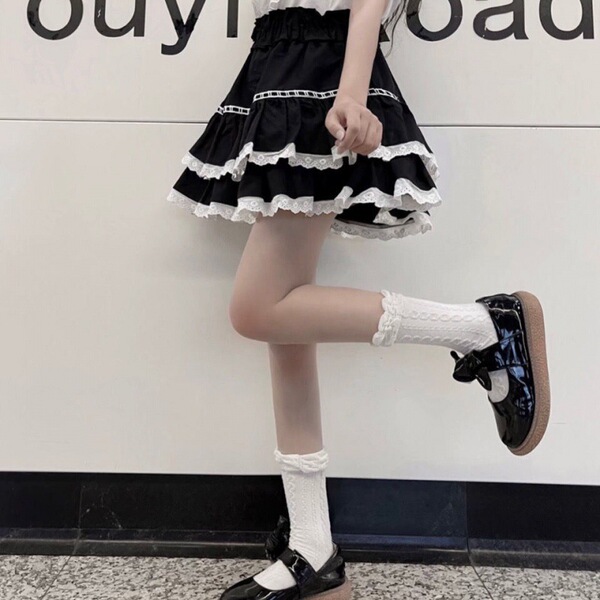 Summer Japanese cute lace mini-skirt for students