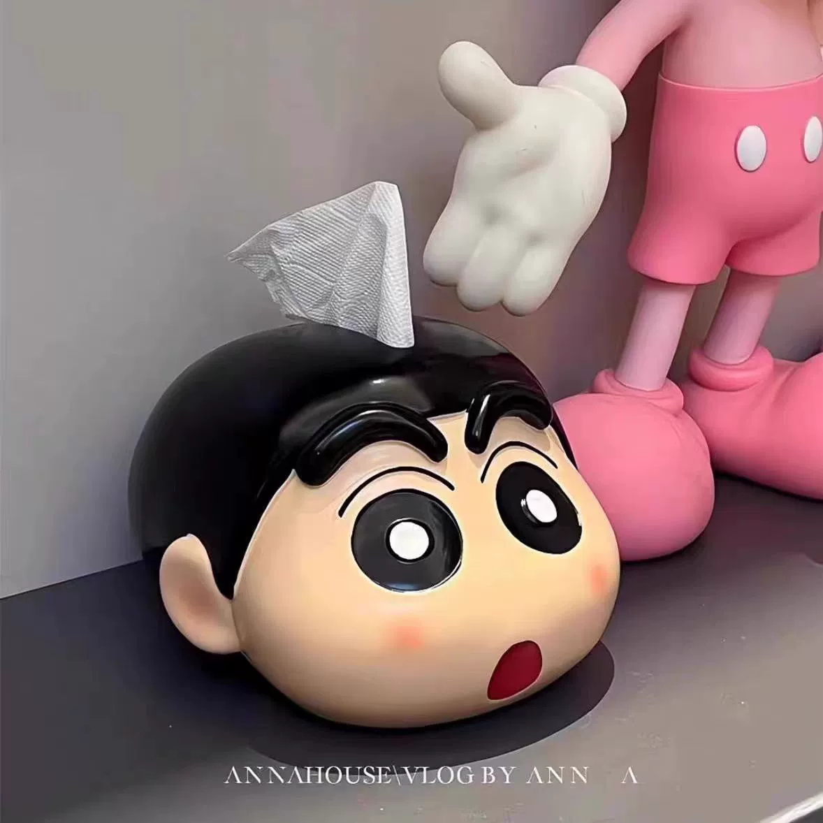 Новая ежедневная серия Crayon Shin-chan, милая кукла с героями мультфильмов, слепая коробка, модный подарок, коробка для салфеток, украшение для рабочего стола