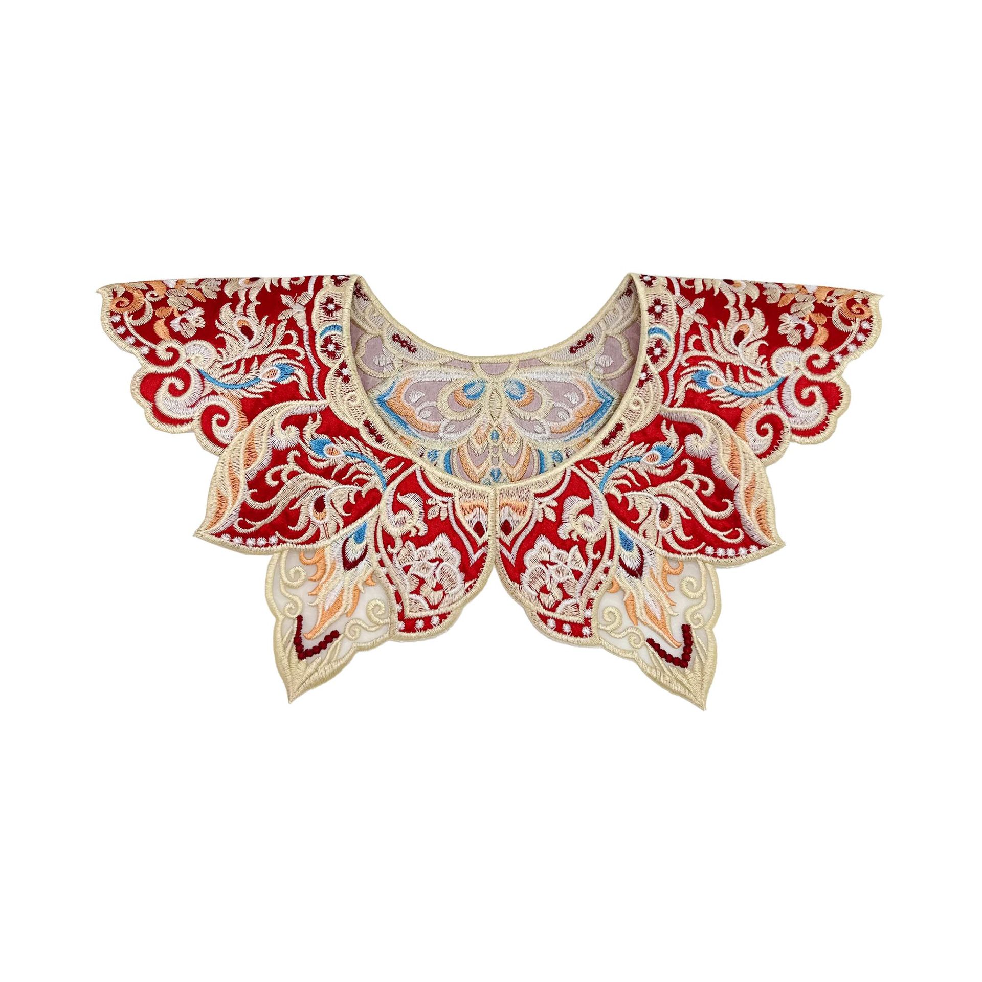 Rojo estilo nacional Han vestido de hombro nublado cuatro estaciones general con una nueva falda de caballo chino colgante de bordillo collar falso