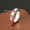 Retro ring hip-hop style for beloved, European style, punk style, silver 925 sample, on index finger