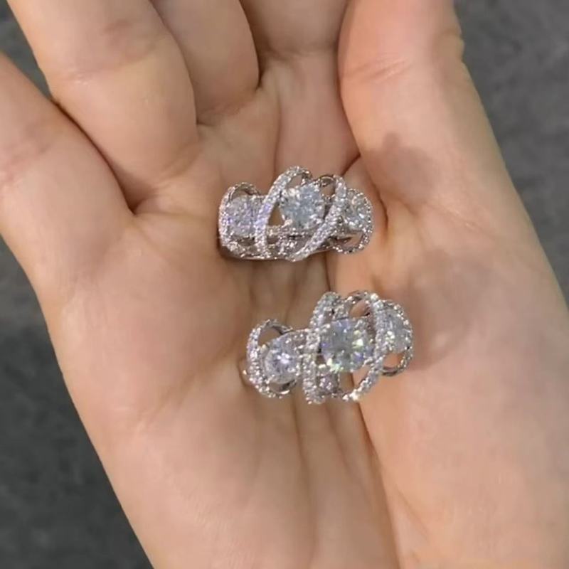 S925爆闪满天星缠绕戒指女小众设计轻奢高级感2025新爆款指环叠戴|undefined