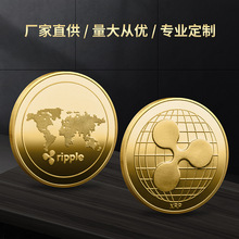 Bitcoin比特纪念章金色以太币实物BTC虚拟实物瑞波纪念章礼品