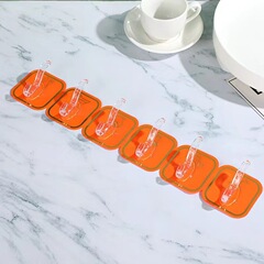 聯列フック無痕厨房コーナー軽豪華六連フック強力荷重粘着剤一列長条連列フック