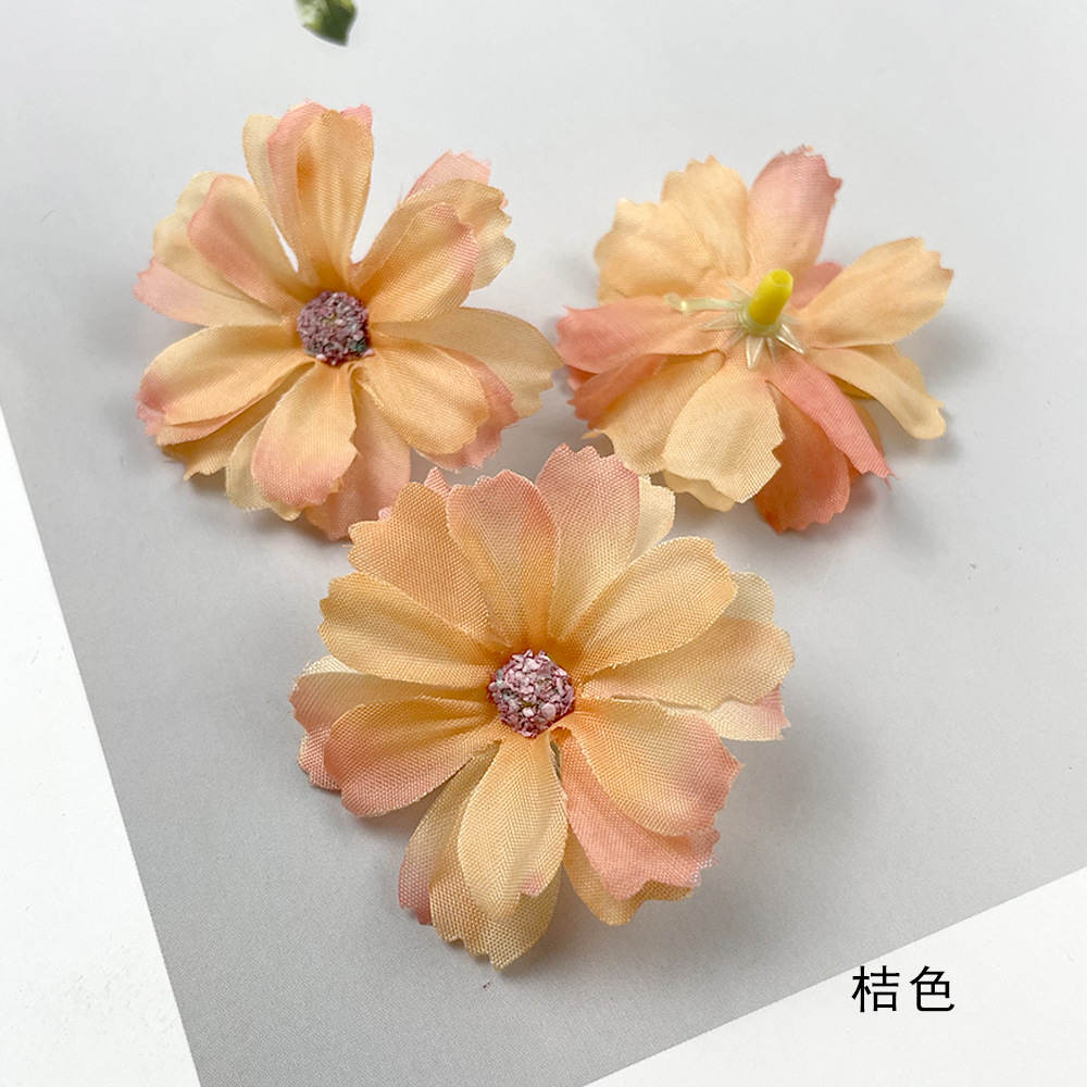 4.5cm núcleo de hierba flor de ciruela DIY hecha a mano material de ropa flores falsas flores decoración de pared de flores