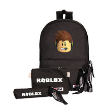 游戏ROBLOX书包周边双肩包子母包三件套学院风清新糖果色帆布书包
