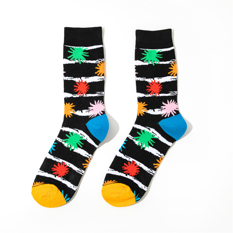 Men's Anime Pattern Crew Socks Cartoon Character Long Tube Style_voghion.com