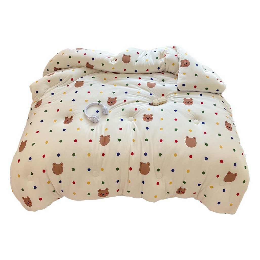 Edredón infantil de invierno, algodón de tejido de leche suave, 80% fibra antibacteriana, lavable y amigable con la piel