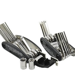 Household Multi-functional Combination Type Straight and Cross Square Drive Socket Set 16-in-1 Bicycle Repair Tool