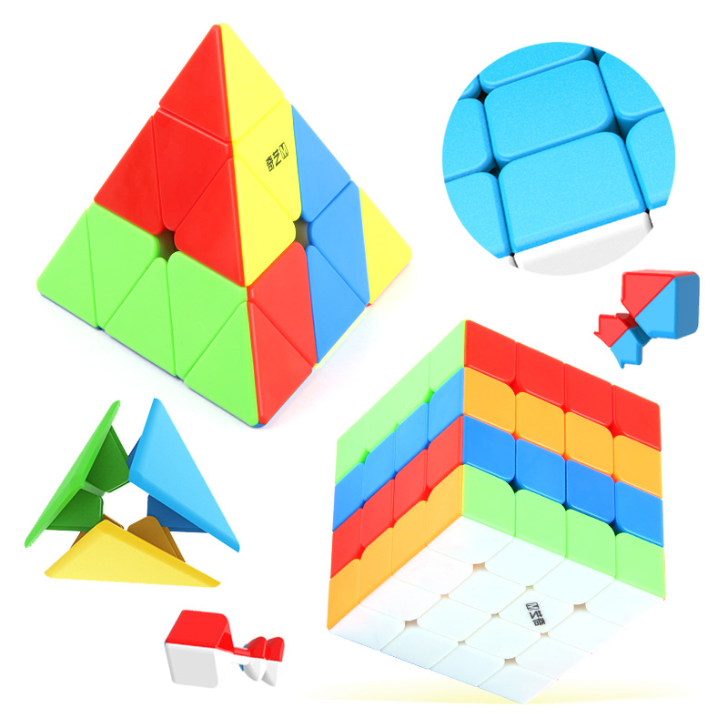 Qiyi dos tres cuatro cinco orden Cubo de Rubik en forma de pirámide magnética Cubo de Rubik ciencia y educación educativa Cubo de Rubik fábrica de juguetes al por mayor