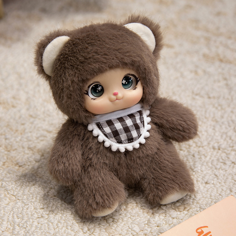 かわいい家族かわいい人形装飾品漫画動物家族ビニール人形かわいいキーホルダー人形ペンダント|undefined