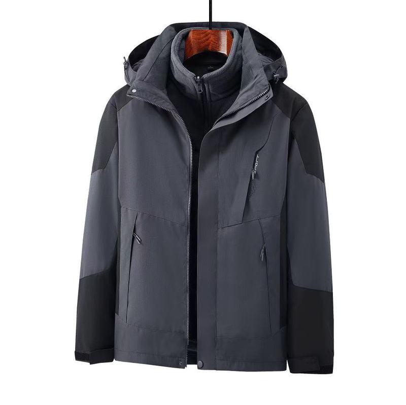 冲锋衣外套定制工作服棉服风衣户外工衣装秋冬加绒三合一印字LOGO|undefined