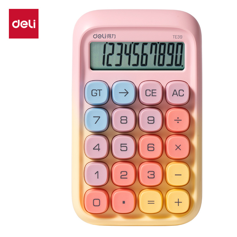 Te39 Gradiente Calculadora de cuerpo Calculadora de alto valor de color Aprender calculadora de oficina adorable
