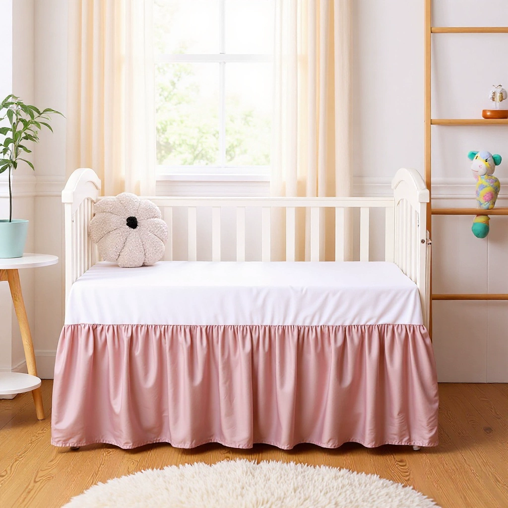 Простыня из чистого хлопка категории A для младенцев, наматрасник для детского матраса, покрывало, которое можно стирать в машине, мягкая юбка для кровати, приятная для кожи, для матери и ребенка.