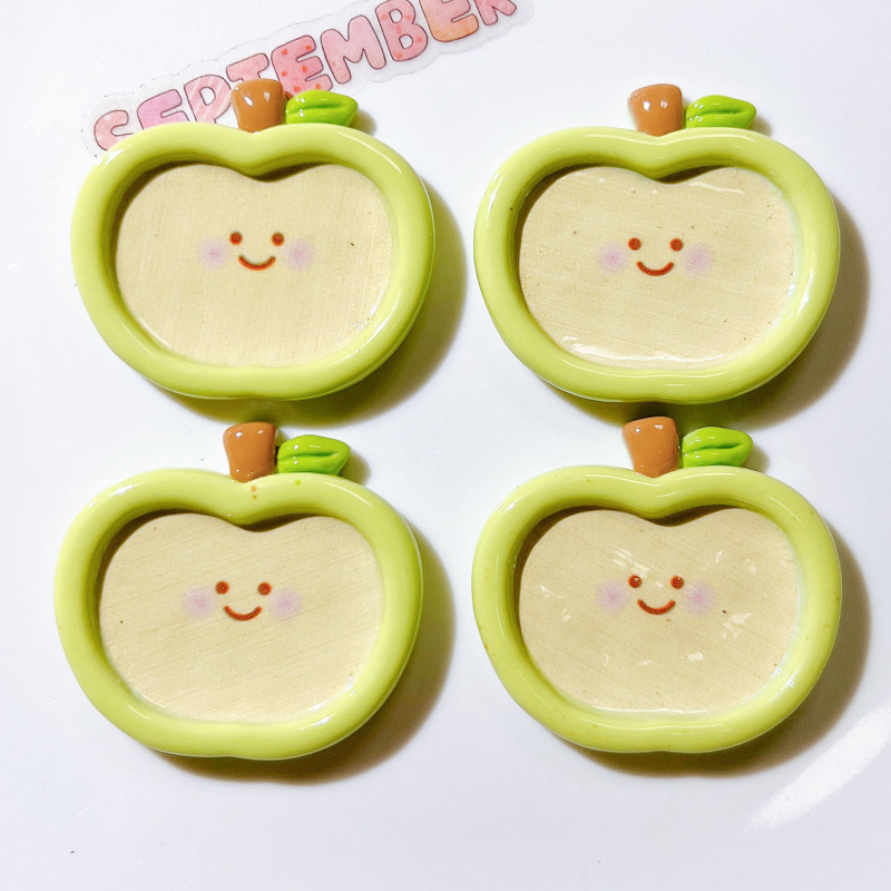 樹脂アクセサリー卸売りdiy髪飾りクリーム携帯ケース服装材料手作り冷蔵庫リンゴ皿|undefined