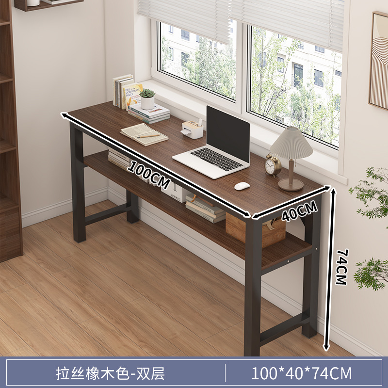 Escritorio de computadora estrecho escritorio doméstico dormitorio de niñas mesa larga de alquiler simple contra la pared mesa larga escritorio de trabajo