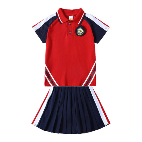 Kindergarten uniforms, primary and secondary school uniforms, summer short-sleeved sports suits, children's parent-child activity class uniforms, teacher uniforms