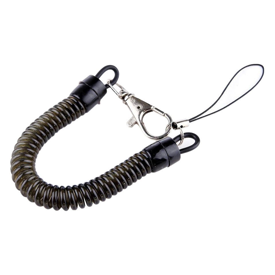 Hebilla de hierro cuerda de resorte llavero de metal cordón antirrobo cuerda de teléfono móvil viejo hombre-máquina anti-perdida cintura colgando cuerda elástica al por mayor