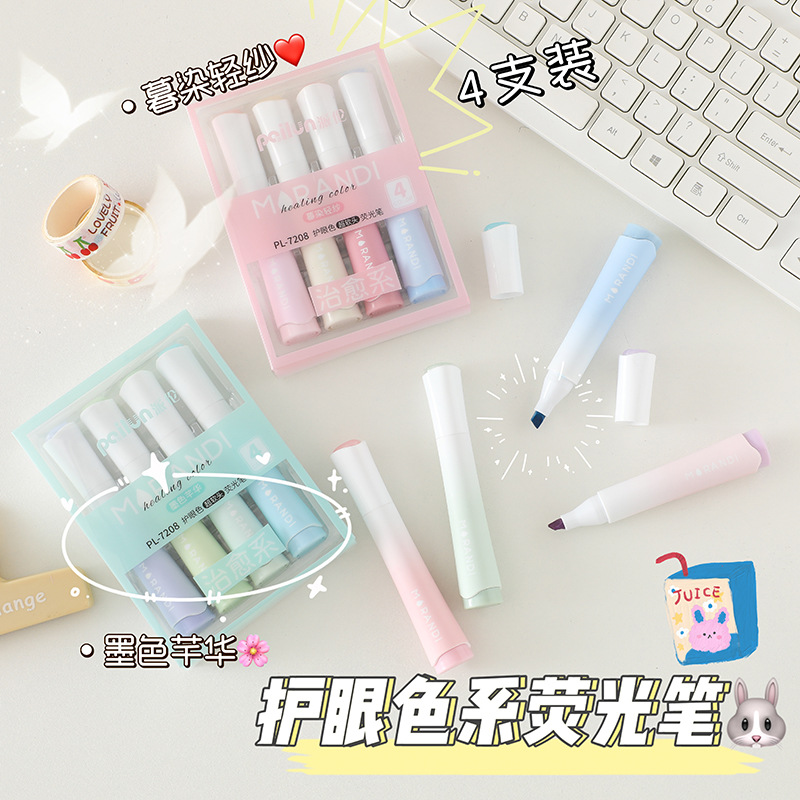 Nuevo marcador de color degradado de gran capacidad en forma de jarrón marcador de color estudiante punto clave pluma de cuenta de mano de alto aspecto