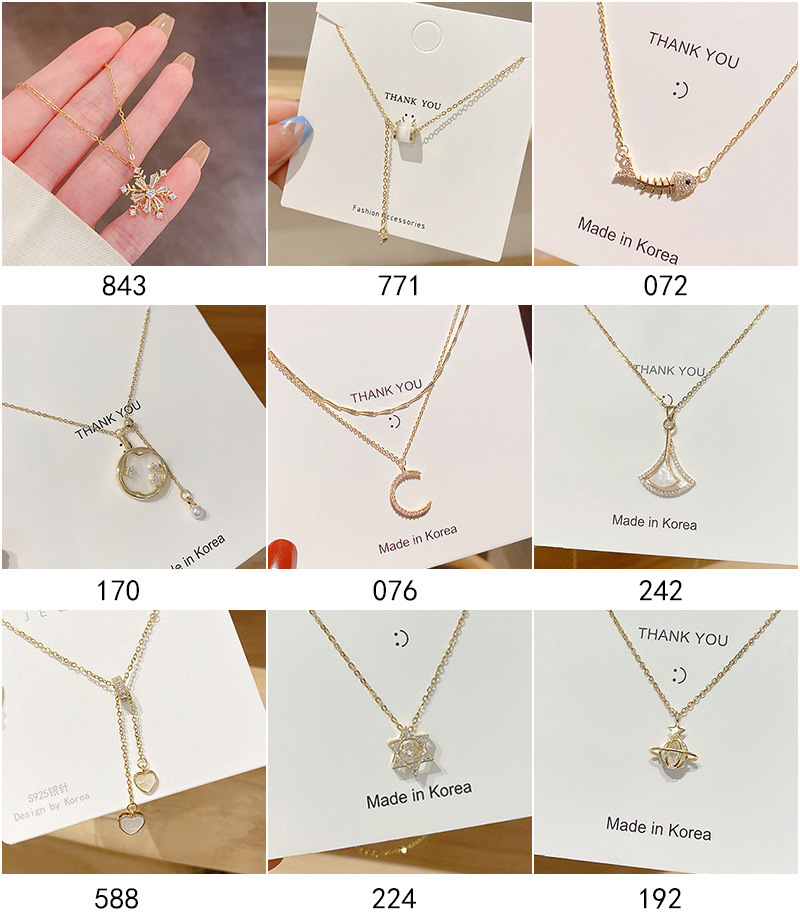 Fashion Butterfly Titanium Steel Inlay Artificial Pearls Zircon Pendant Necklace 1 Piece