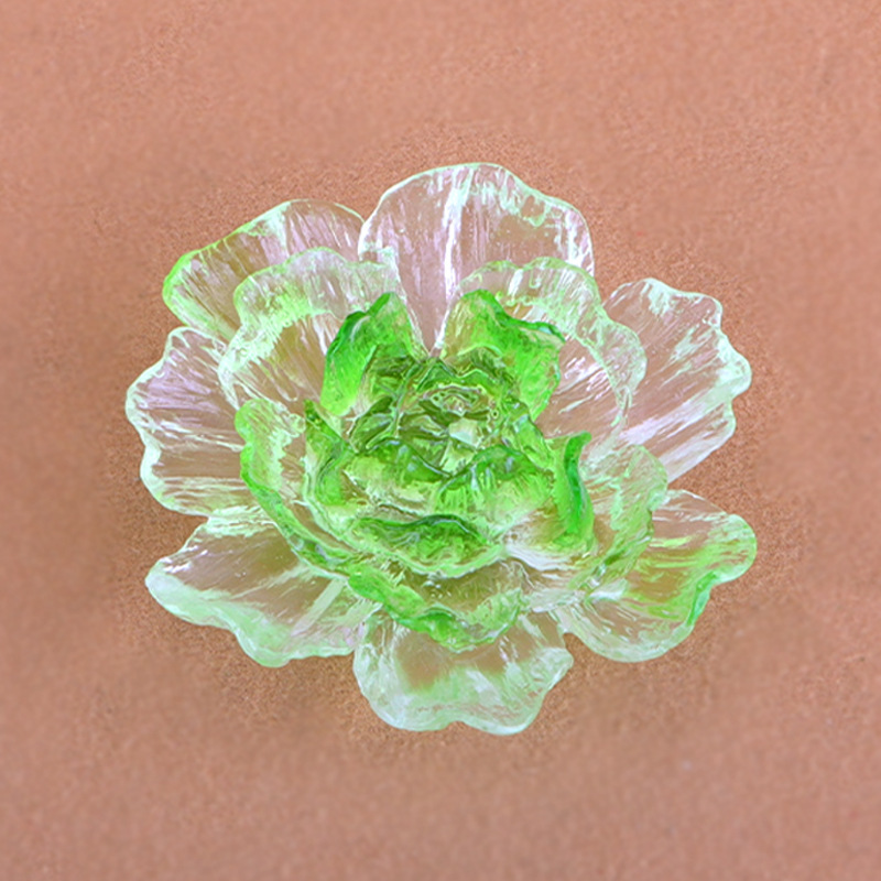 牡丹花茶枕香插摆件琉璃工艺品客厅禅意茶书房桌面家居装饰手把件|undefined
