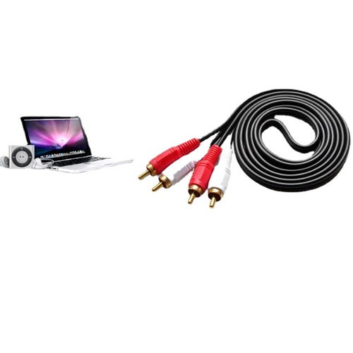 Manufacturer cross-border double lotus audio cable red and white 2rca head two to two amplifier audio TV speaker cable