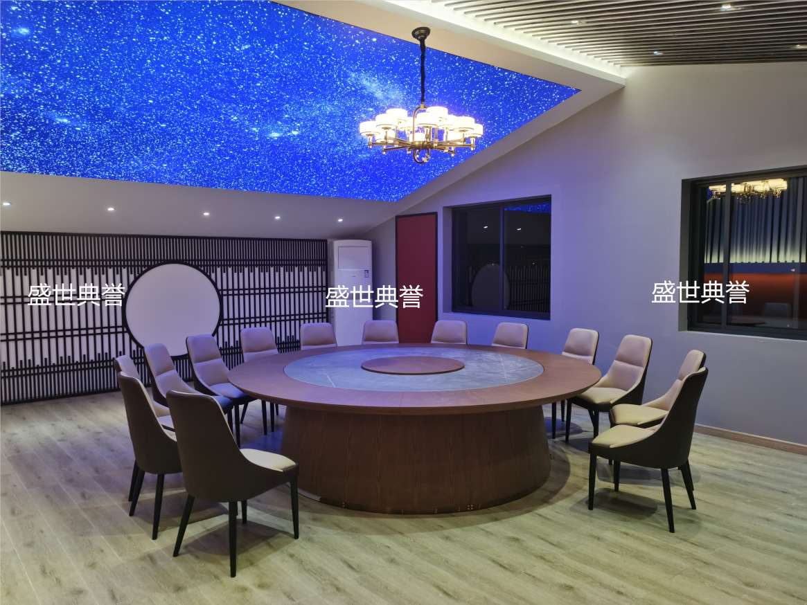 上海高端会所现代轻奢电动餐桌海鲜酒店包厢升降机芯桌面齐平圆桌详情16