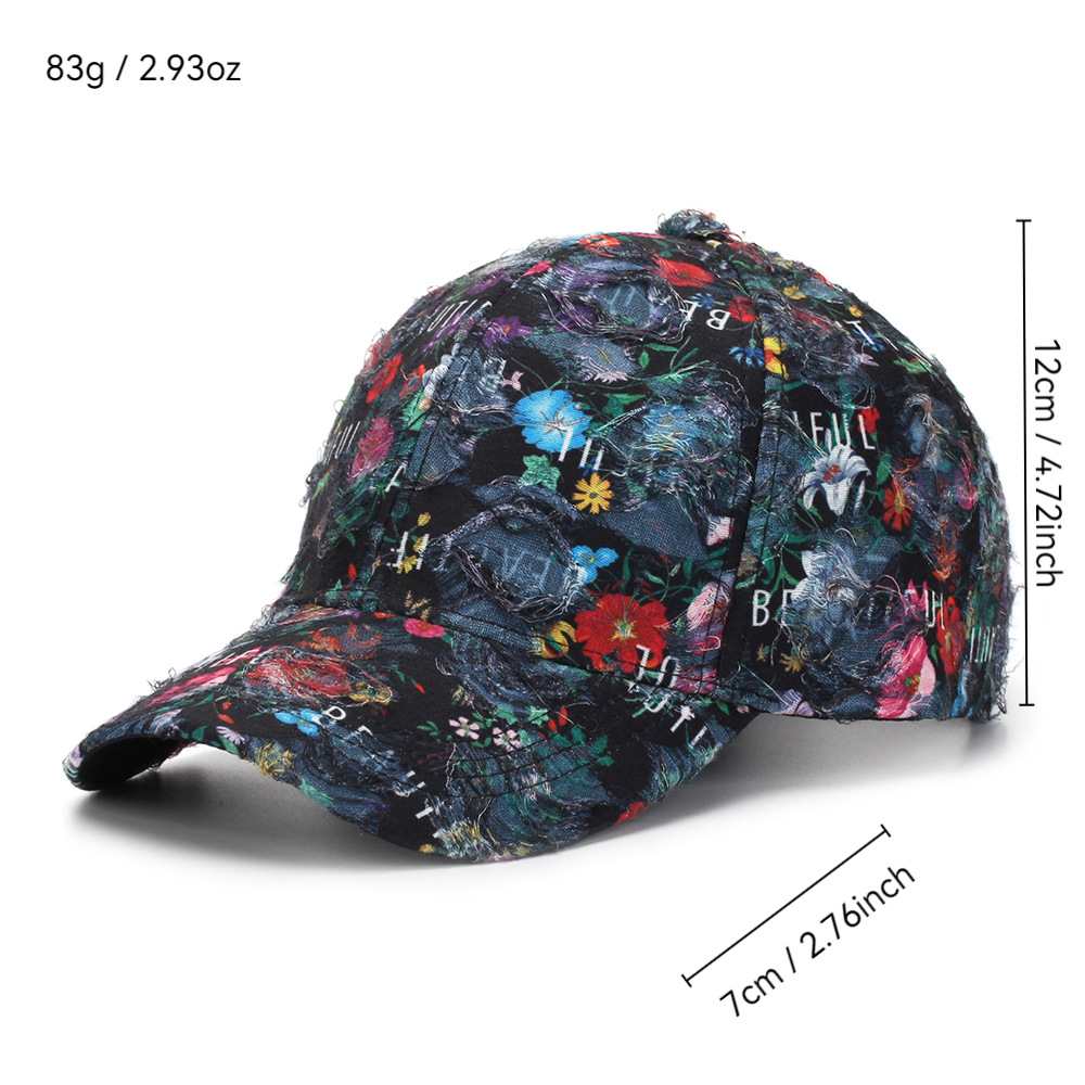 Ethnic Style Floral Baseball Cap For Women Sun Protection Hat_voghion.com