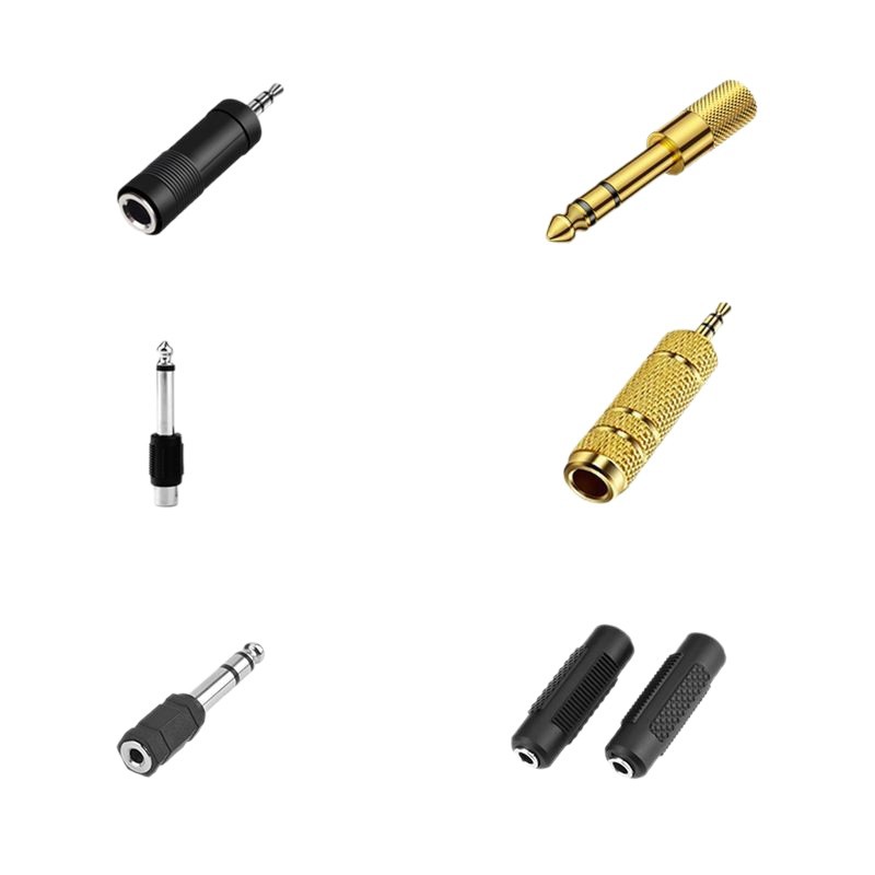 3.5回転6.5回転オーディオヘッド金メッキ部品2チャンネルアダプタクロスボーダー専用オーディオプラグ変換ヘッド
