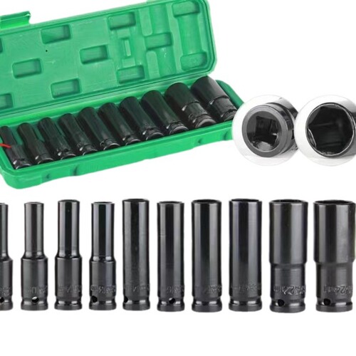 Electric wrench socket, extended hexagonal wrench, large flying gun set, auto repair machine repair tool box set 8-32