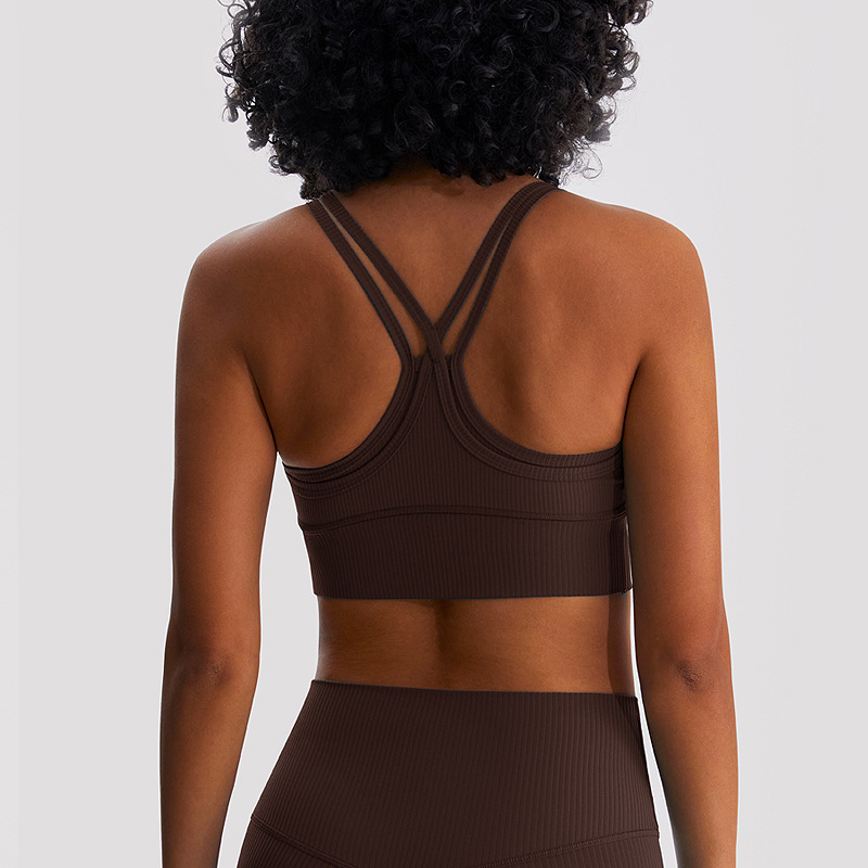 Nuevo falso de dos piezas de belleza espalda yoga sujetador costilla cómodo entrenamiento profesional fitness de una pieza ropa interior deportiva